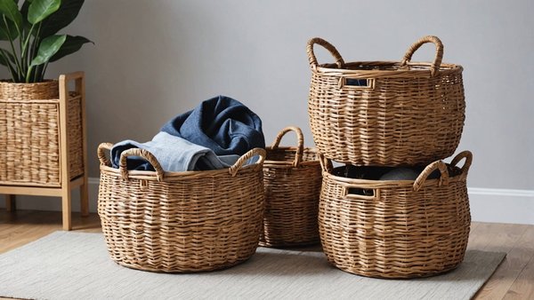 Panier osier de rangement : alliez style et fonctionnalité